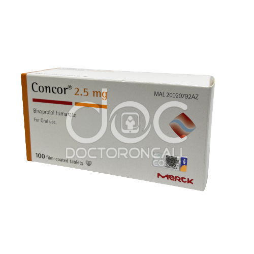 Concor 2.5mg Tablet 10s (strip) - DoctorOnCall Farmasi Online