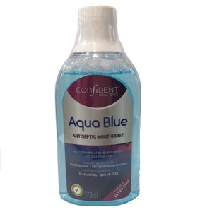 Confident Oral Care Aqua Blue Antiseptic Mouthrinse 170ml - DoctorOnCall Online Pharmacy