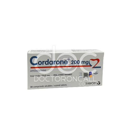 Buy Cordarone 200mg Tablet 15s (strip)- Uses, Dosage, Side Effects