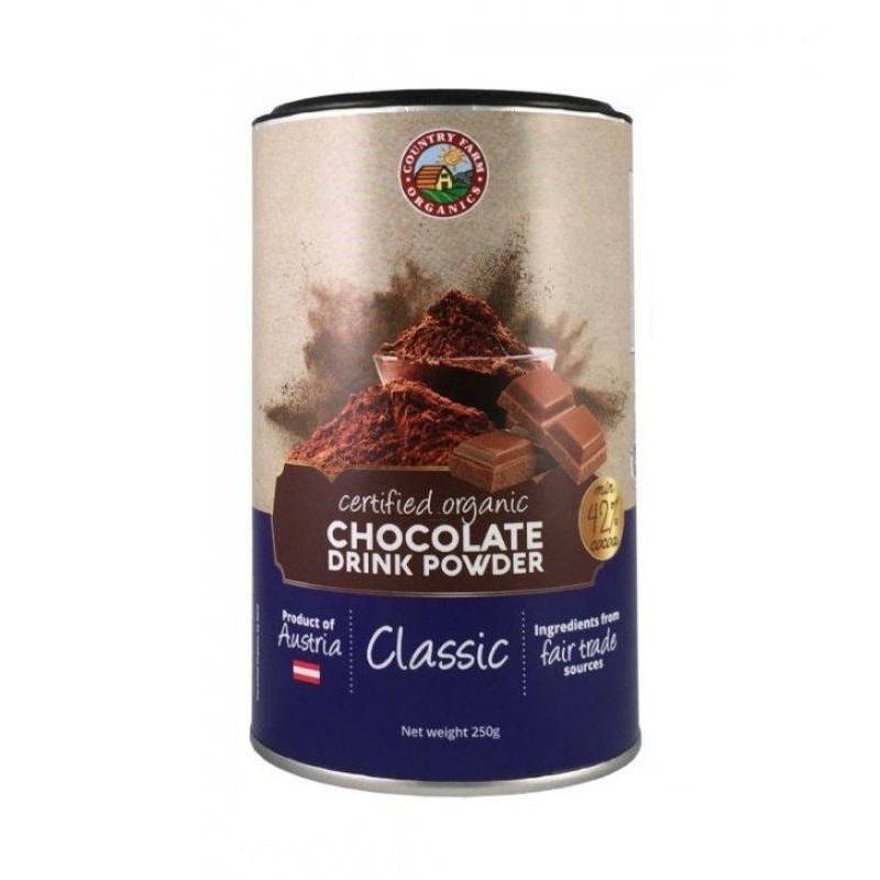 Country Farm Organic Chocolate Drink Powder (Classic) 250g - DoctorOnCall Farmasi Online