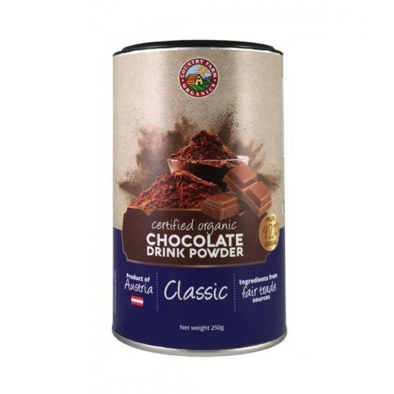 Country Farm Organic Chocolate Drink Powder (Classic) - 250g - DoctorOnCall Online Pharmacy