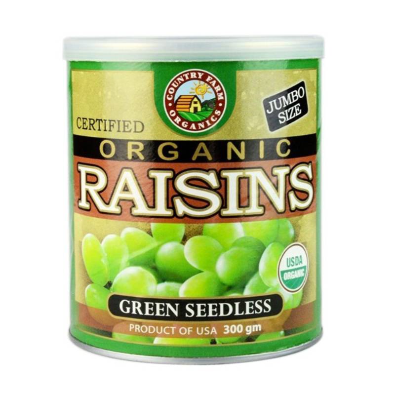 Country Farm Organic Raisin (Green) 300g - DoctorOnCall Online Pharmacy