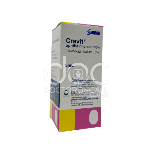 Cravit 0.5% Eye Solution 5ml - DoctorOnCall Online Pharmacy