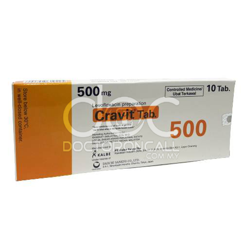 Cravit 500mg Tablet 10s (strip) - DoctorOnCall Farmasi Online