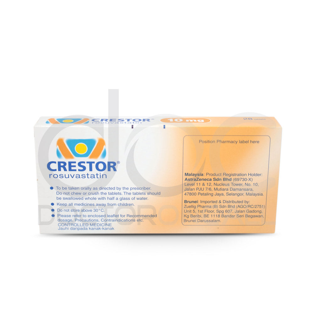 Crestor 10mg Tablet 28s - DoctorOnCall Online Pharmacy