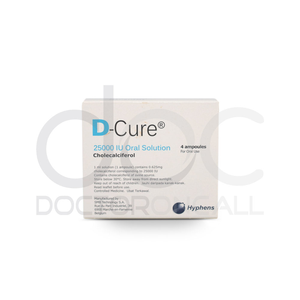 D-Cure 25000IU Oral Solution 1ml x4 - DoctorOnCall Farmasi Online