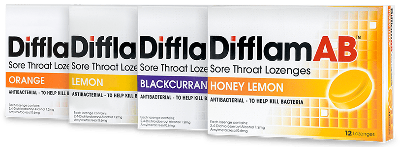 Difflam AB Sore Throat Lozenges 12s - Lemon - DoctorOnCall Online Pharmacy