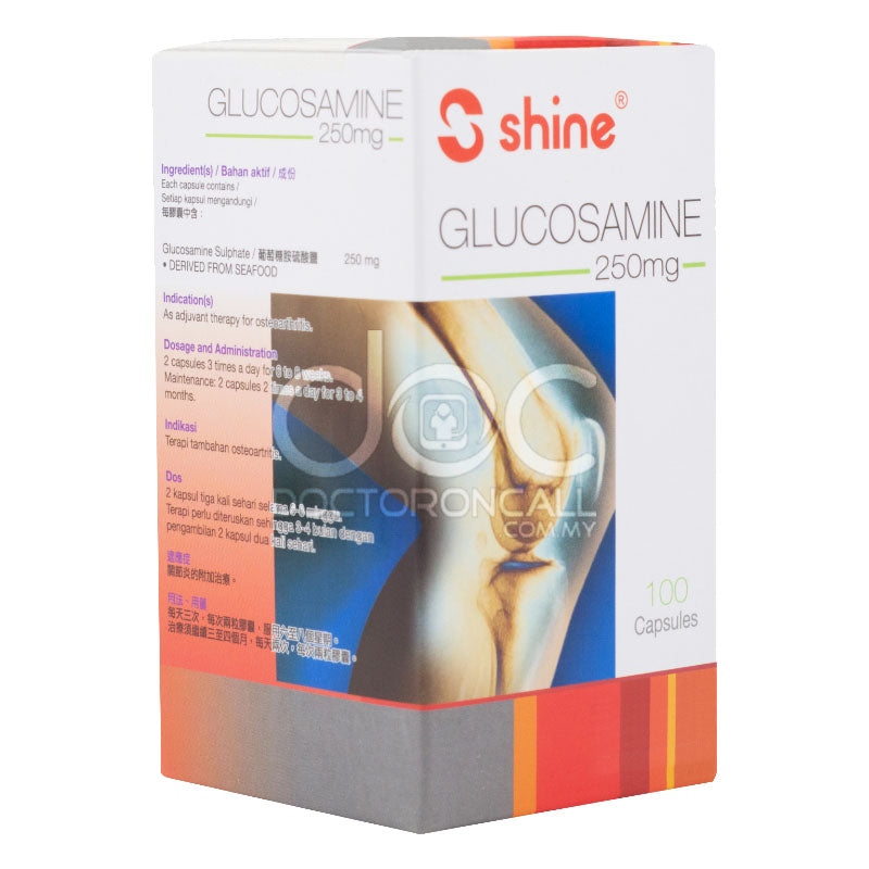 Shine Glucosamine 250mg Capsule 100s - DoctorOnCall Online Pharmacy