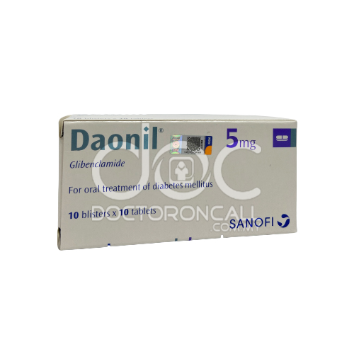 Daonil 5mg Tablet 10s (strip) - DoctorOnCall Farmasi Online