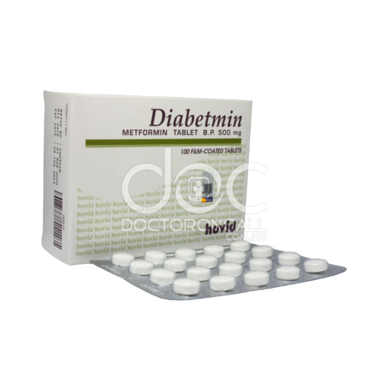 Diabetmin 500mg Tablet 20s (strip) - DoctorOnCall Farmasi Online