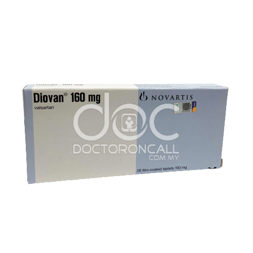 Diovan 160mg Tablet 28s - DoctorOnCall Farmasi Online