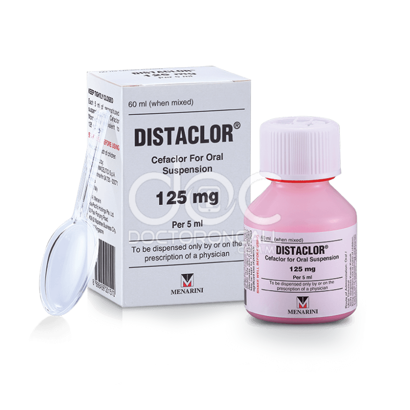 Distaclor 125mg/5ml Suspension 60ml - DoctorOnCall Farmasi Online