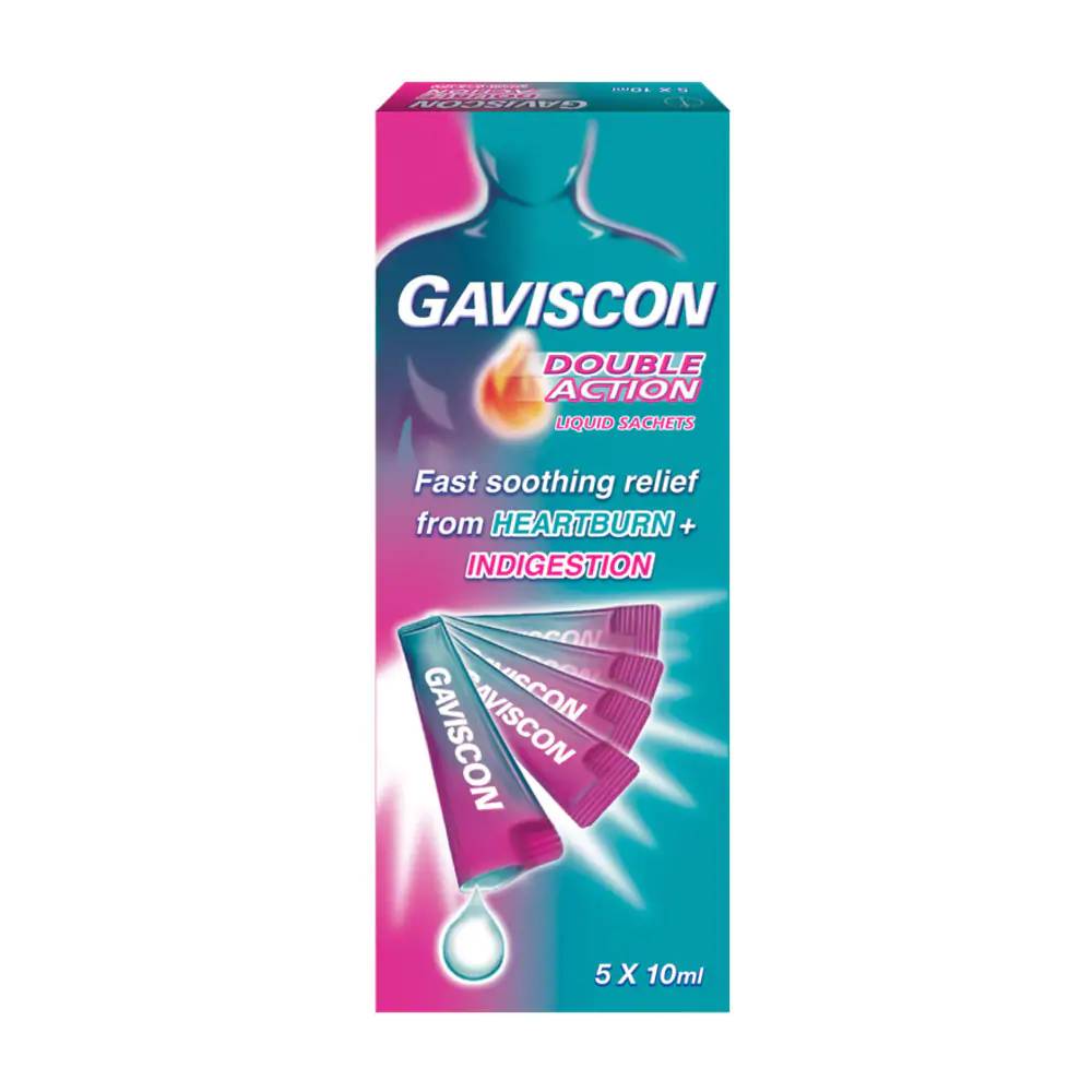 Gaviscon Double Action Sachets - 10 ml (sachet) - DoctorOnCall Farmasi Online