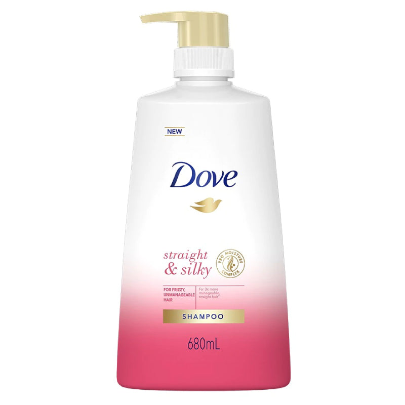 Dove Straight & Silky Shampoo 340ml - DoctorOnCall Farmasi Online