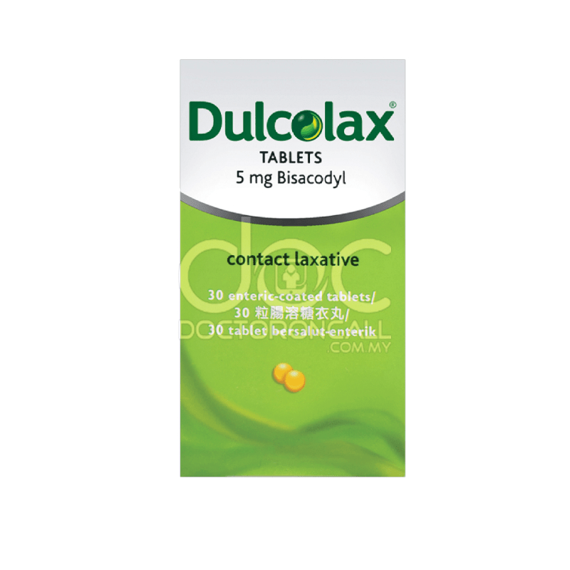 Dulcolax 5mg Tablet 30s - DoctorOnCall Farmasi Online
