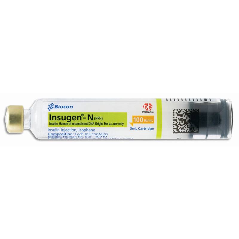 Duopharma Insugen-N 30/70 (100IU/ml) Cartridge 3ml x5 - DoctorOnCall Farmasi Online