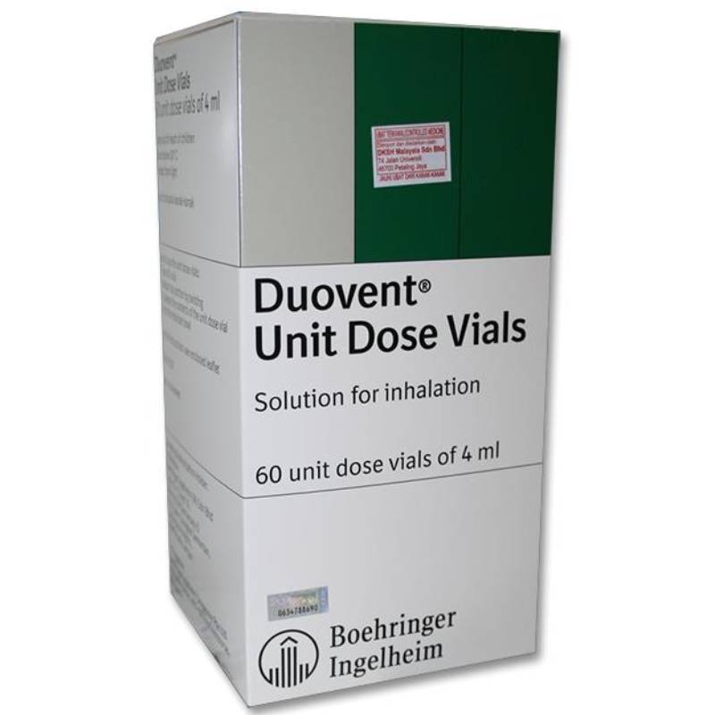 Duovent Unit Dose Vials Nebuliser Solution 4ml x10 (strip) - DoctorOnCall Farmasi Online