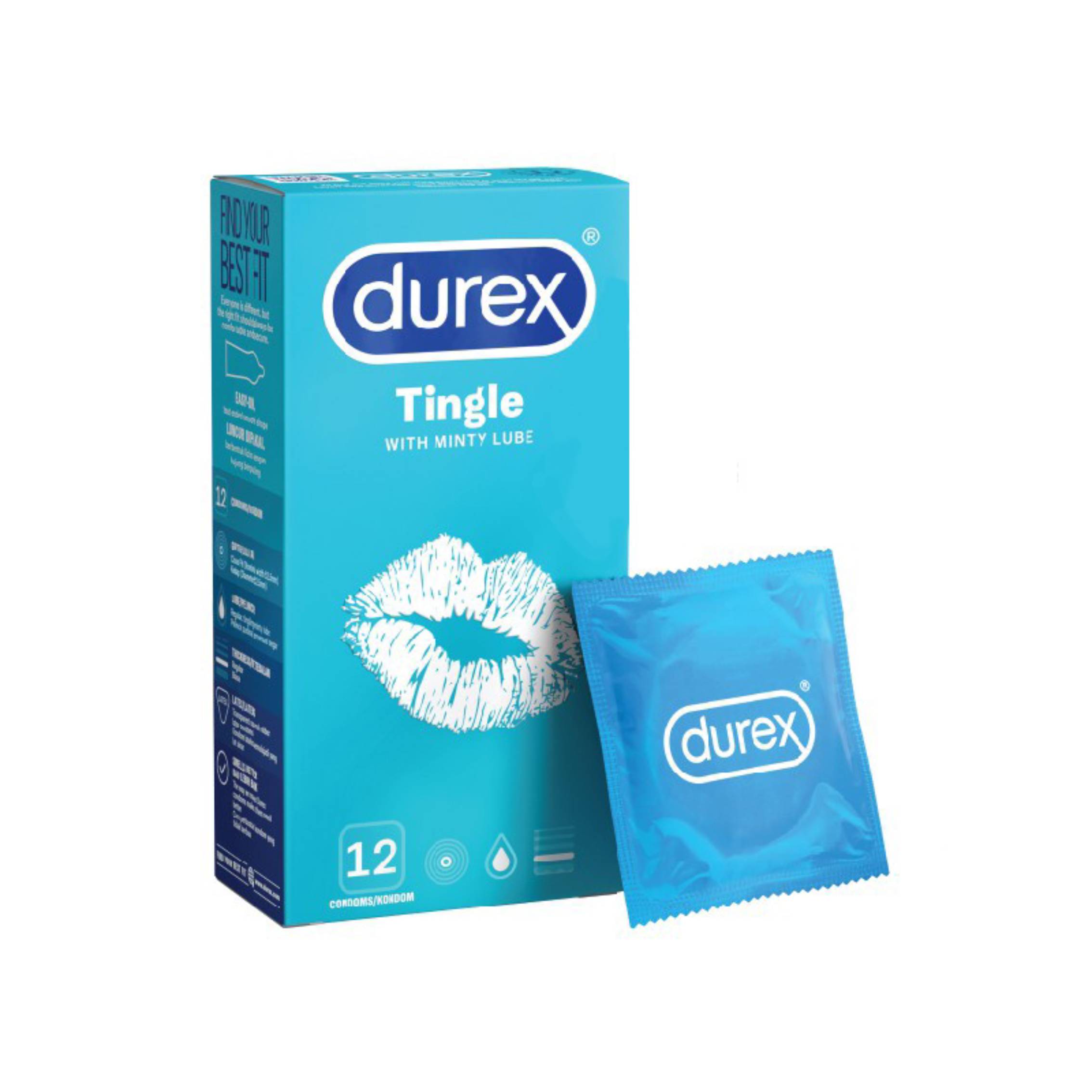 Durex Tingle Condom 12s - DoctorOnCall Farmasi Online