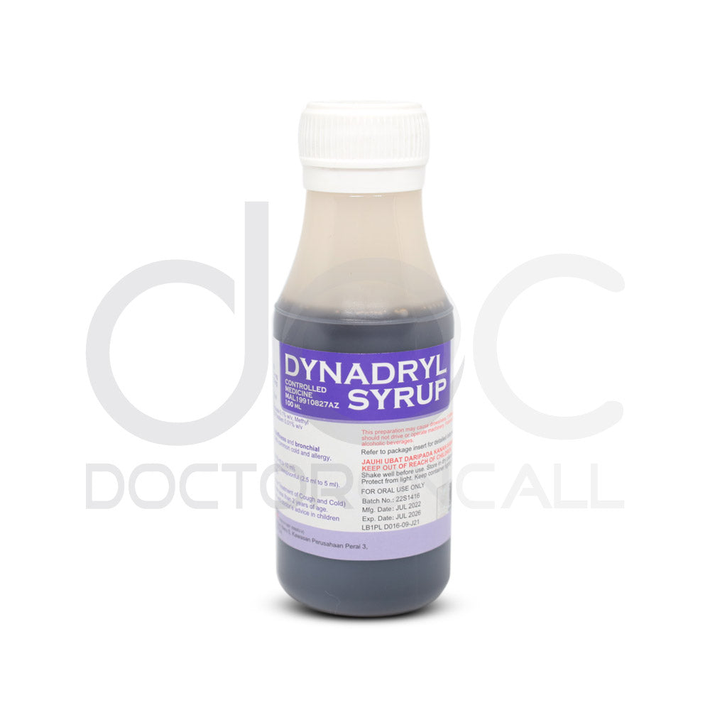 Dynadryl Cough Syrup 100ml - DoctorOnCall Online Pharmacy