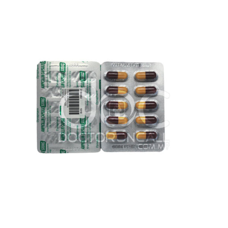 Dyna Ampicillin 500mg Capsule 10s (strip) - DoctorOnCall Farmasi Online