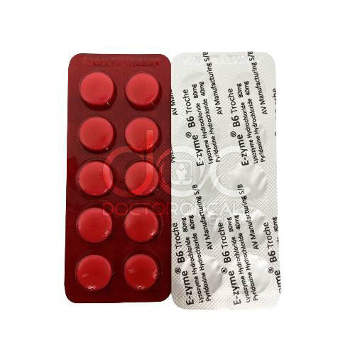 E-Zyme B6 Troche Tablet - 10s (strip) - DoctorOnCall Farmasi Online