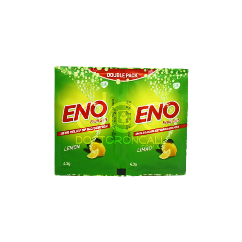Eno Fruit Salt Sachet 4.3g x2 Lemon - DoctorOnCall Online Pharmacy
