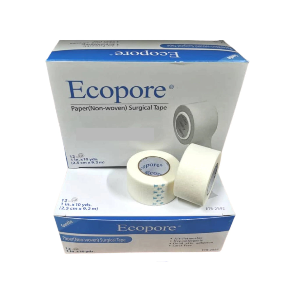 Ecopore Non Woven Surgical Tape Without Dispenser 1/2in x 10 yds - DoctorOnCall Online Pharmacy