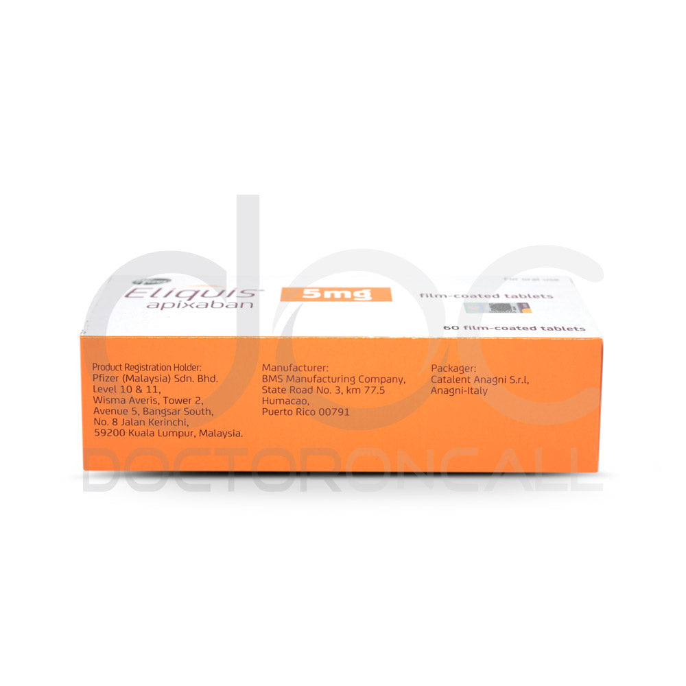 Eliquis 5mg Tablet 60s - DoctorOnCall Online Pharmacy