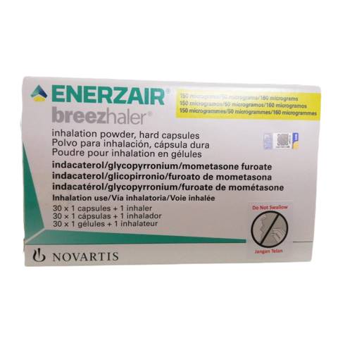 Enerzair Breezehaler 150/50/160mcg Inhalation Powder Hard Capsules 30s - DoctorOnCall Farmasi Online