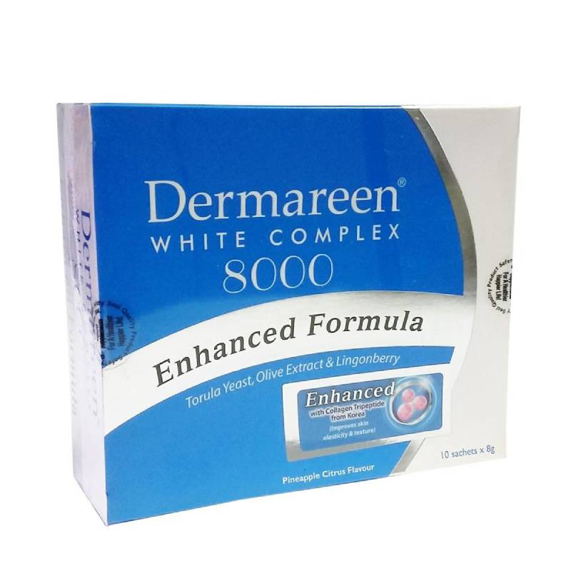 Enhanced Dermareen White Complex 8000 Sachet 20s x2 + FOC 5s - DoctorOnCall Online Pharmacy