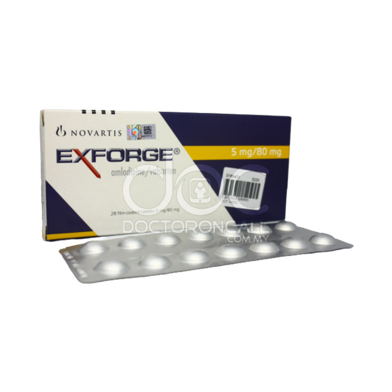 Exforge 5/80mg Tablet 14s (strip) - DoctorOnCall Online Pharmacy