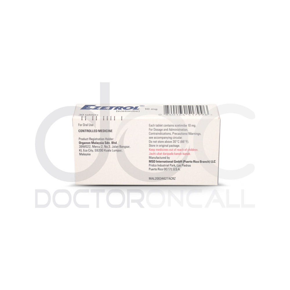 Ezetrol 10mg Tablet 10s (strip) - DoctorOnCall Online Pharmacy