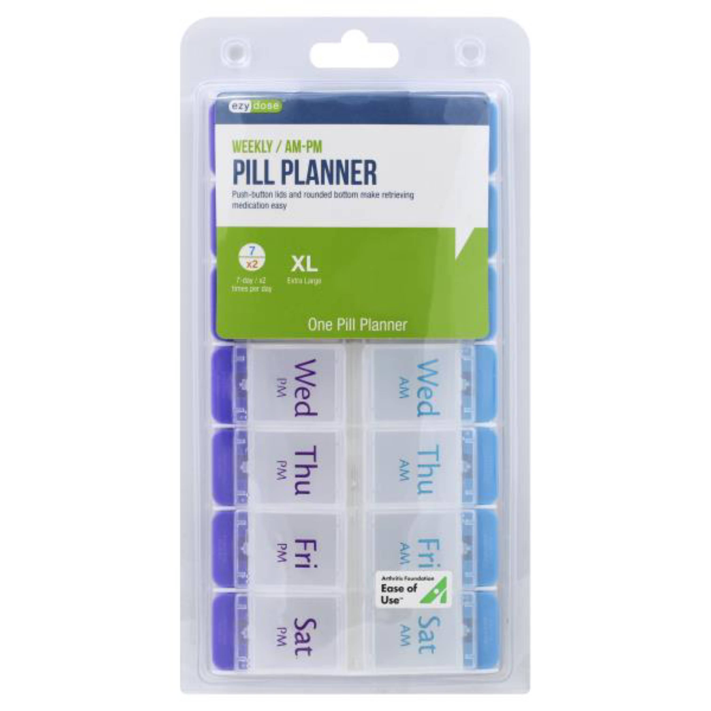 Ezy Dose Weekly AM-PM Pill Planner (XL) 1s - DoctorOnCall Farmasi Online