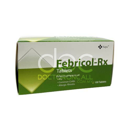 Febricol-Rx Tablet 10s (strip) - DoctorOnCall Farmasi Online