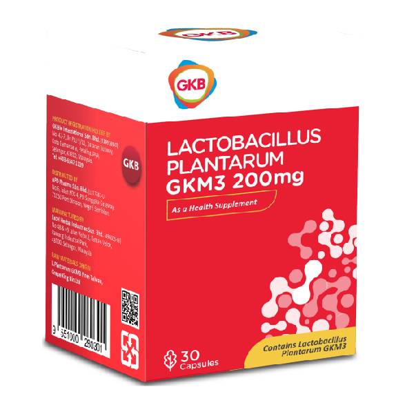 GKB Lactobacillus Plantarum GKM3 200mg Capsule 30s x2 - DoctorOnCall Farmasi Online