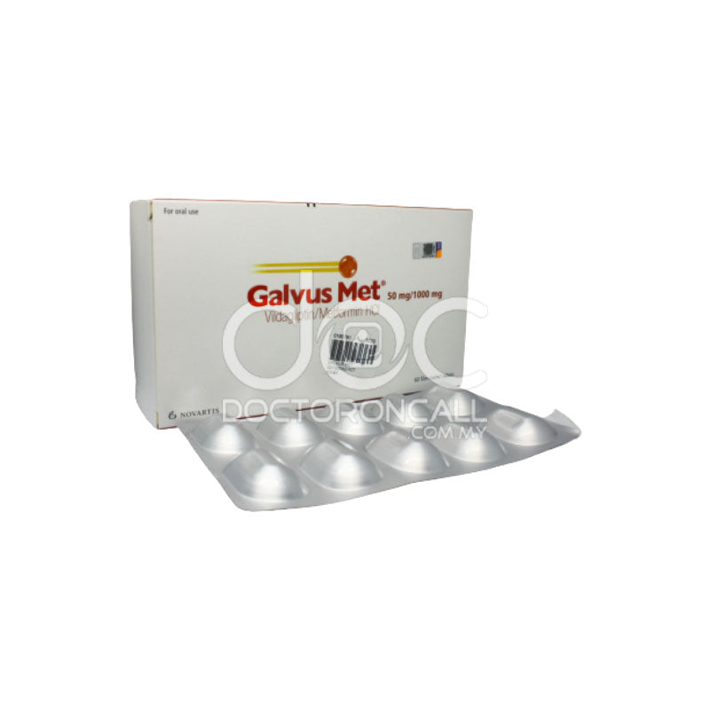 Galvus Met 50/1000mg Tablet 60s - DoctorOnCall Online Pharmacy