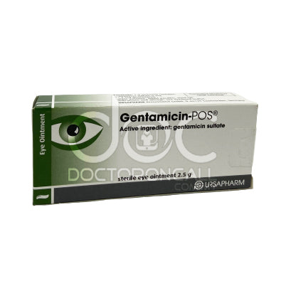 Gentamicin-Pos 0.3% Eye Ointment 2.5g - DoctorOnCall Online Pharmacy