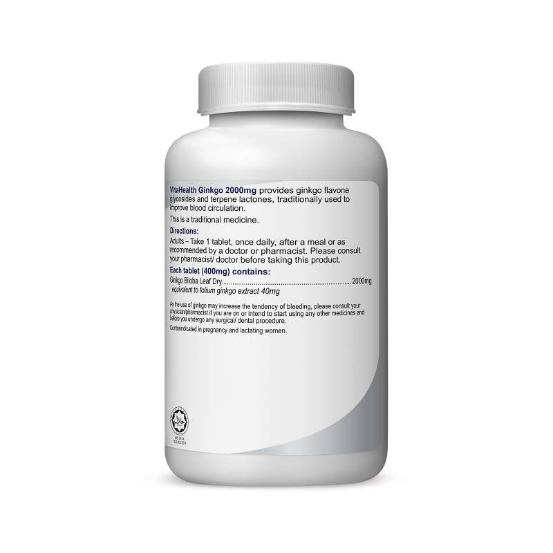 VitaHealth Ginkgo 2000 Tablet 130s x2 - DoctorOnCall Online Pharmacy