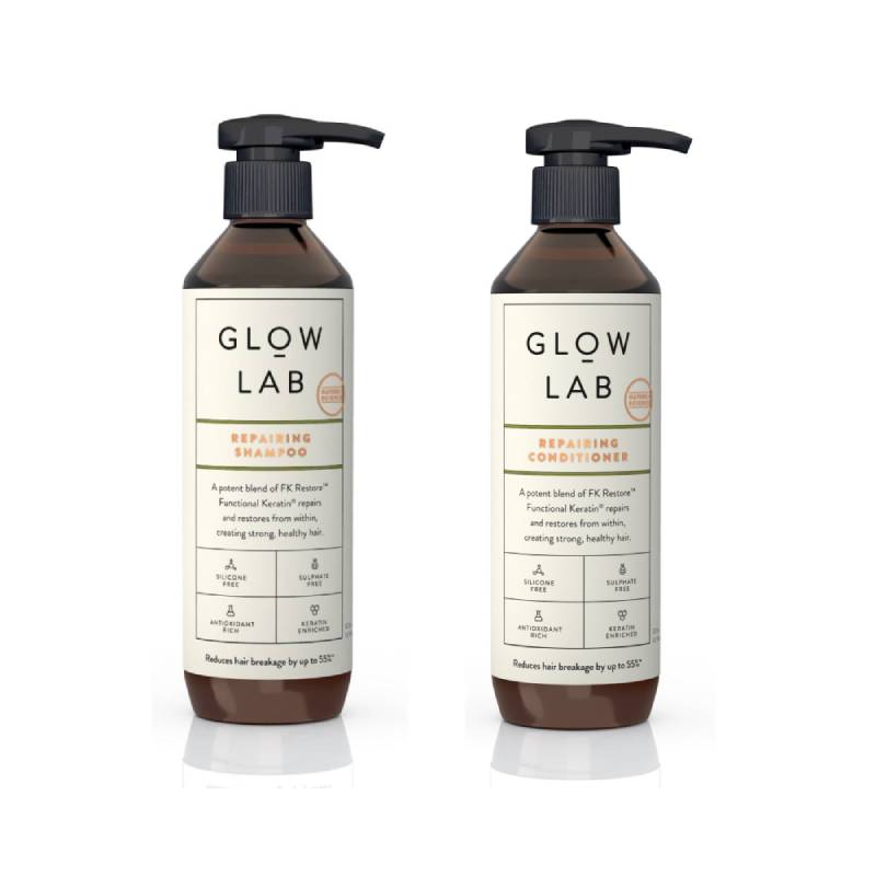 Glow Lab Repairing Shampoo + Conditioner 300ml x2 - DoctorOnCall Farmasi Online