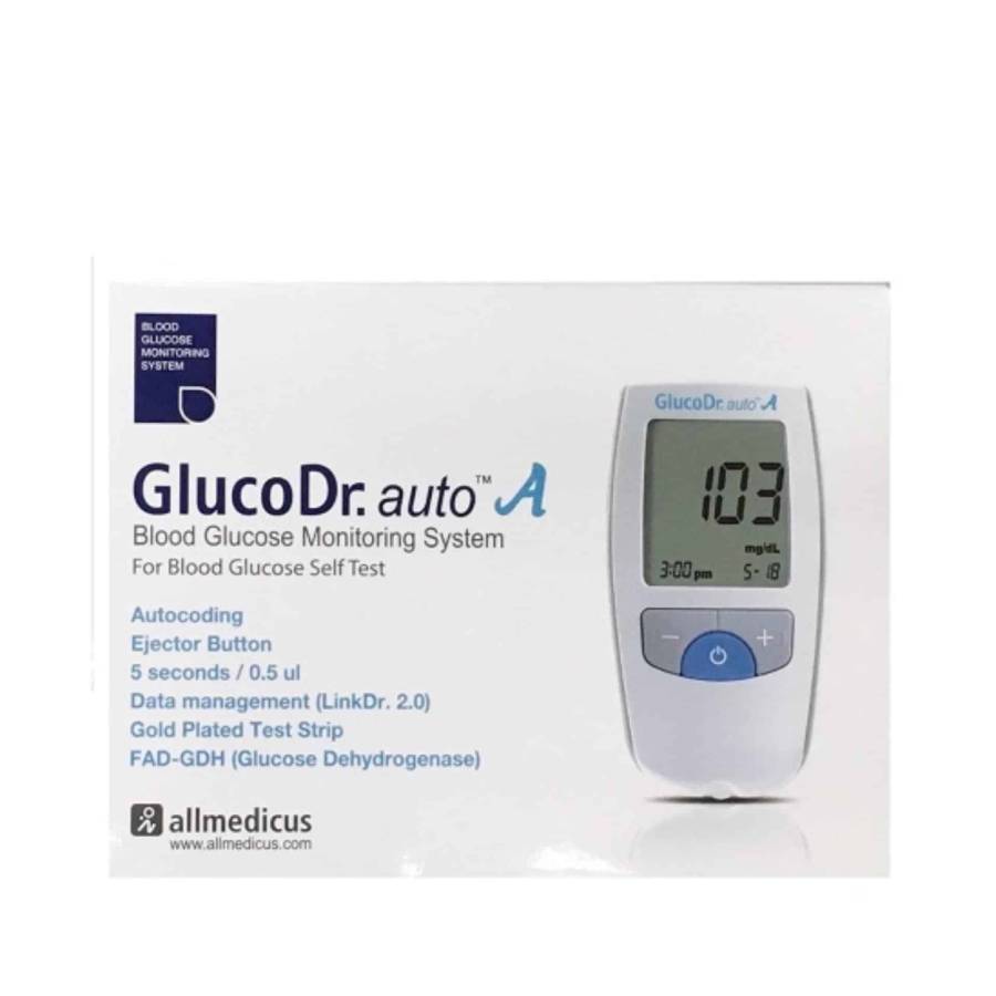 Allmedicus Gluco Dr Autometer 1s + 25s - DoctorOnCall Online Pharmacy