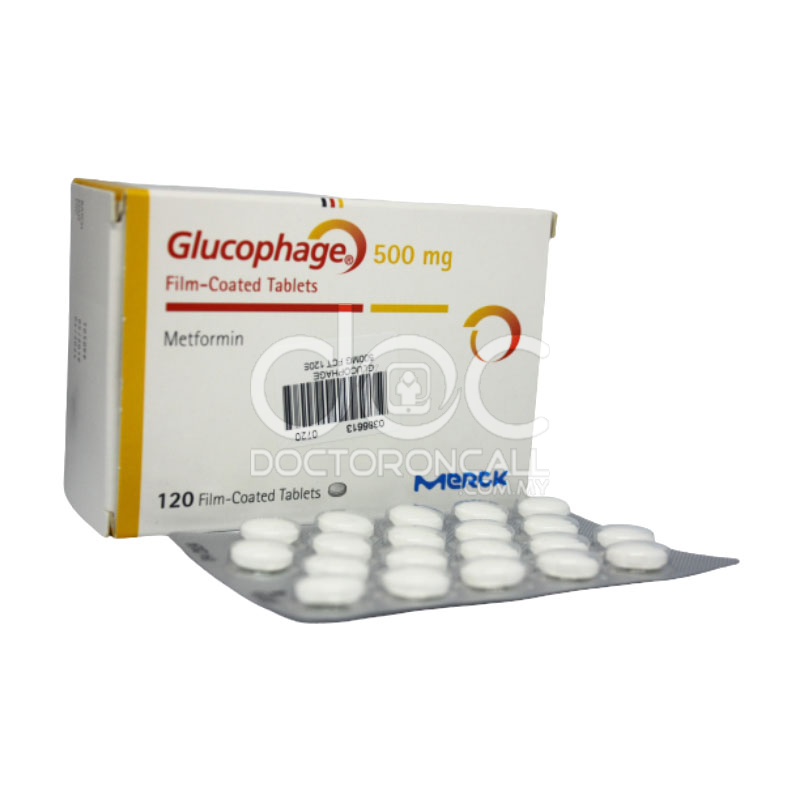 Glucophage 500mg Tablet 120s - DoctorOnCall Farmasi Online