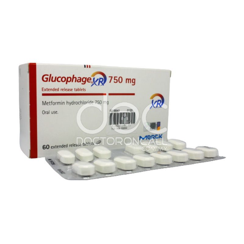 Glucophage XR 750mg Tablet 60s - DoctorOnCall Online Pharmacy