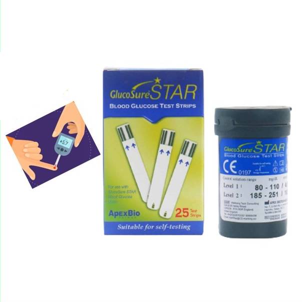 Glucosure Star Strips 25s - DoctorOnCall Online Pharmacy