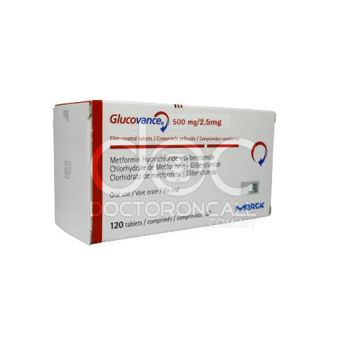 Glucovance 500mg/2.5mg Tablet 20s (strip) - DoctorOnCall Farmasi Online