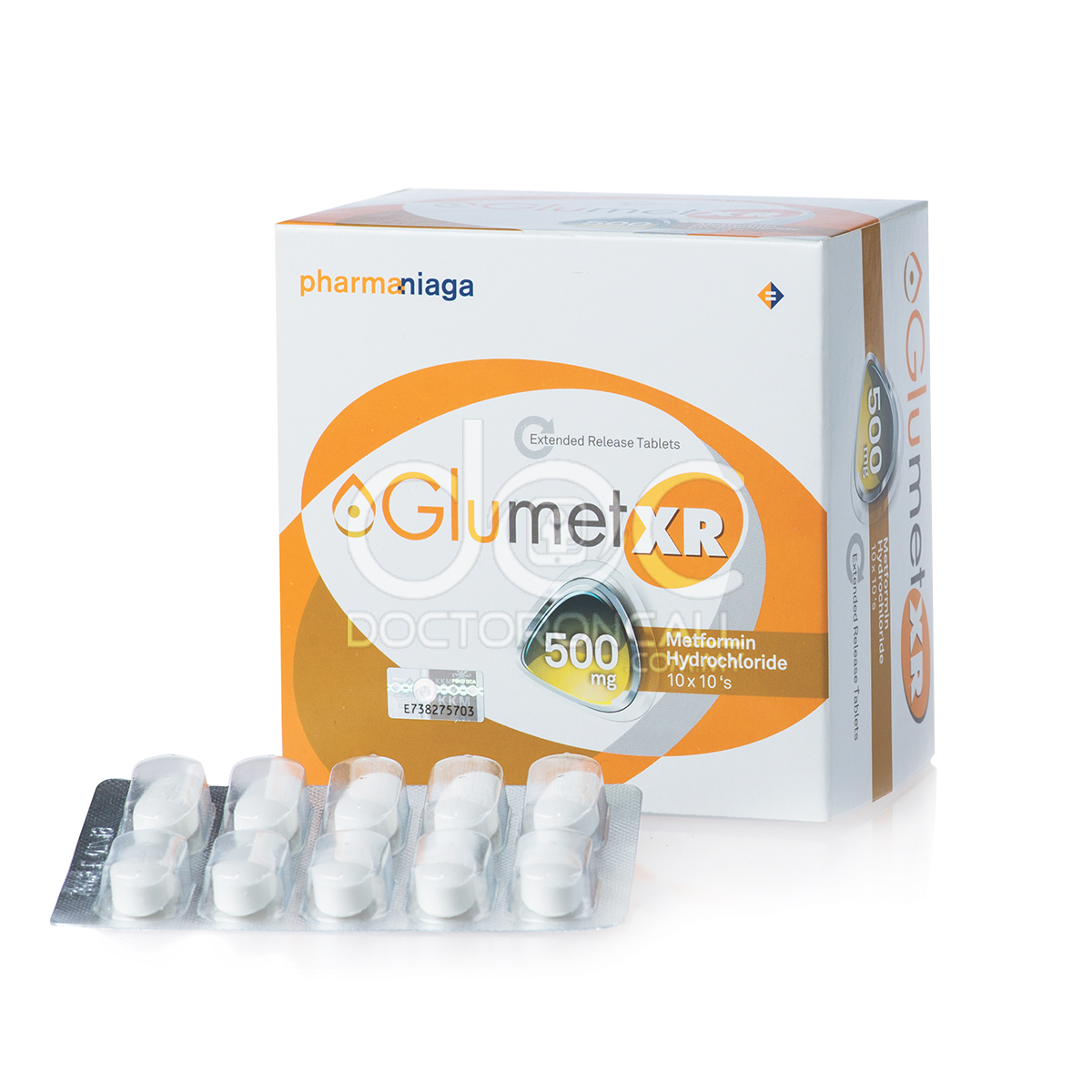 Pharmaniaga Glumet XR 500mg Tablet - 100s - DoctorOnCall Farmasi Online