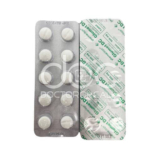 Pharmaniaga Glumet DC 500mg Tablet 10s (strip) - DoctorOnCall Farmasi Online