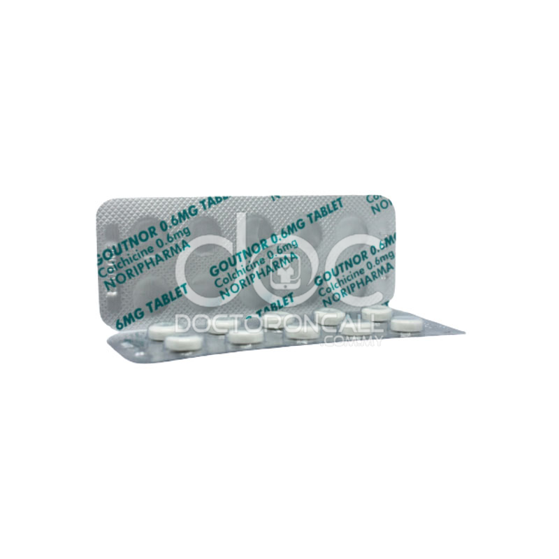 Goutnor 600mcg Tablet 10s (strip) - DoctorOnCall Online Pharmacy
