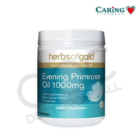Herbs Of Gold Evening Primrose 1000mg Capsule 300s - DoctorOnCall Farmasi Online