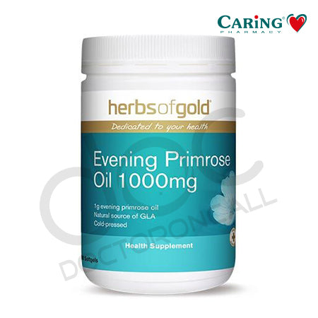 Herbs Of Gold Evening Primrose 1000mg Capsule 300s - DoctorOnCall Farmasi Online