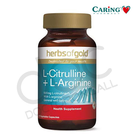 Herbs Of Gold L-Citrulline+L-Arginine Capsule 60s - DoctorOnCall Farmasi Online